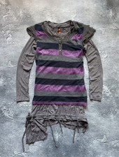 Crazy Vintage 00s Cop Copine Avant Garde Rhinestones Dress Womens Size 42