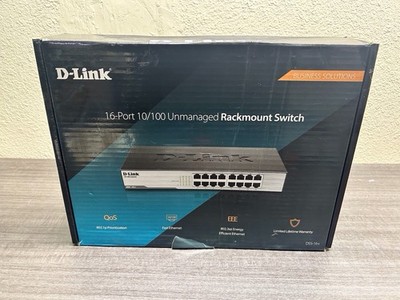D-Link DSS16+ 16-Ports Unmanaged Rack-Mountable Switch 10/100 |#D191