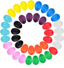 40PCS Plastic Egg Shakers, Easter Eggs Colorful Maracas Eggs Musical Eggs Pla...