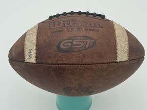 WILSON GST NCAA WTF1003 Collegiate Football Prepped Leather NFHS Holds Air Ball