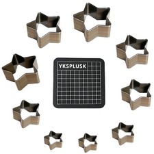 YKSPLUSK 9 Pcs Leather Hole Cutter Punch Set, 9 Sizes Star Shape 9
