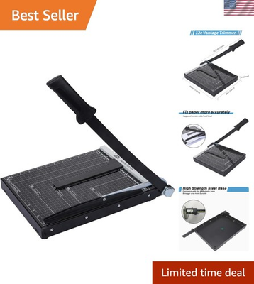 #ad Durable 12 Inch Guillotine Cutter – Metal Base with Safety Features for Safe Use $67.97