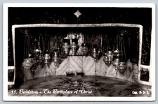 Postcard RPPC Bethlehem The Birthplace of Christ Grotto of the Nativity