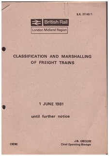 British Railways (London Midland) 1981 Classification & Marshalling of Freight