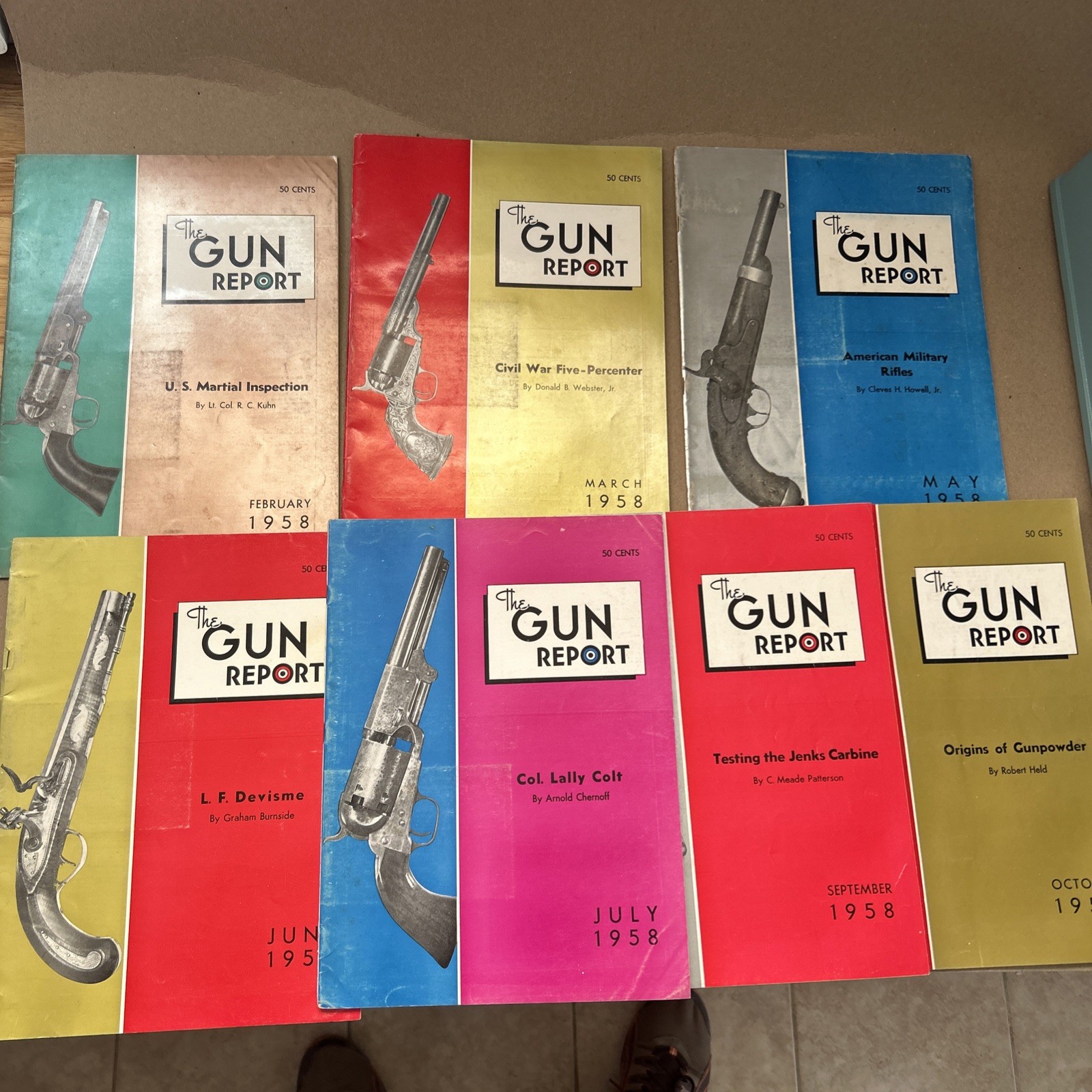 the gun report magazine Lot Of (7) 1958