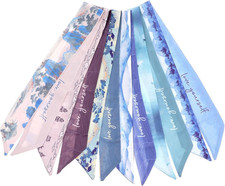 7 Pack Scarf Bags for Women, Narrow Scarf Hair  Neck Scarves Fashion Lightweigh