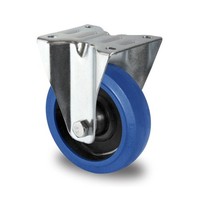 Blue Wheels Transportrollen 160Mm Vollgummi Rad Rolle Schwerlastrollen Bockrolle