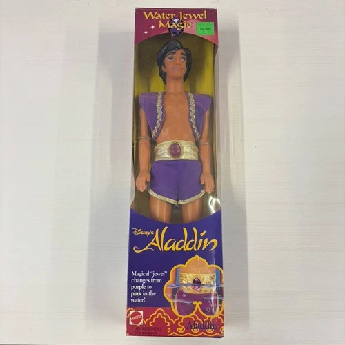 1993 Mattel Disney's Aladdin Water Jewel Magic Aladdin Doll Vintage Toy - NEW