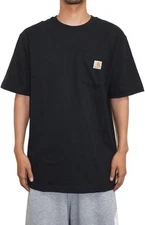 Carhartt Men's 2XL short Sleeve Original Fit T Shirt Black K87 Pocket