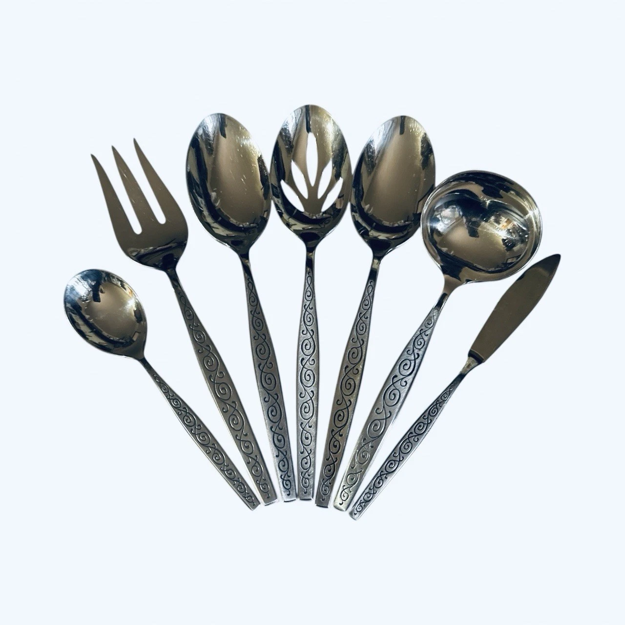 Gorham Stainless Flatware Spanish Scroll Serving Pieces