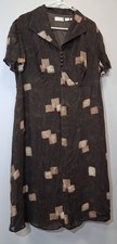 Elisabeth vintage y2k women Midi long shift dress earthtone dark brown whimsical