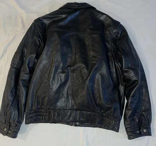 Giacca bomber vintage Wilsons in pelle Thinsulate con fodera in flanella rimovibile taglia large - Foto 4 di 11