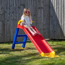 Factory Seconds: 80cm Kids Freestanding Plastic Slide with Ladder and Extension