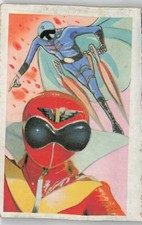 Red Blue Masked Superhero 9 of Spades Tokusatsu Japanese Vintage Menko