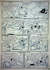 Hound & the Hare DC Comics Hand-Drawn Mexican Comic Book Interior Page  14"x10"