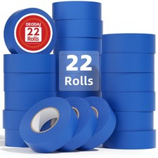OEODAJ 22 Rolls Painters Tape, Blue 1 Inch Wide 22 Rolls, blue