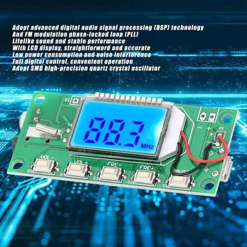 FM Transmitter Stereo Frequency Modulation FM FM Transmitter Module With LCD - Zdjęcie 9 z 12