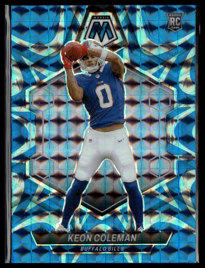 2024 Panini Mosaic #333 Keon Coleman Mosaic Reactive Blue