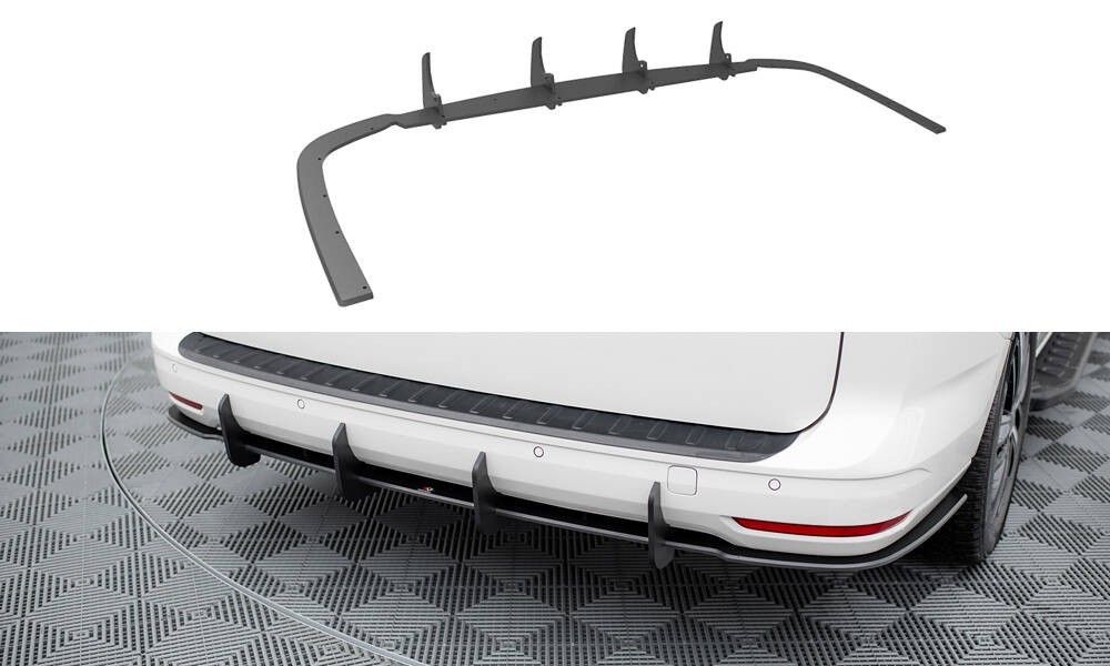 Diffuseur arriere rouge Maxton pour personnaliser le Volkswagen Caddy Mk5