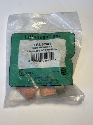 *NEW* LITTELFUSE LRU626R FUSE REDUCER 200A/600V TO 60A/600V