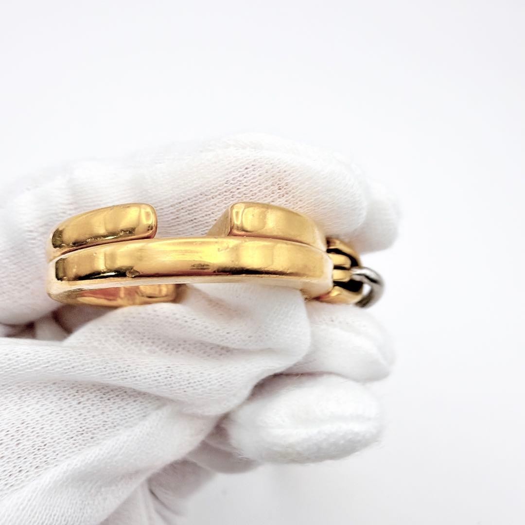 Gucci Interlocking Key Ring Gold Silver Metal 13c… - image 9