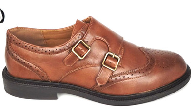 Wil Demulder Damen Halbschuhe Typ Monk Strap mit Brogue Verarbeitung