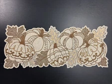 Centerpiece Pumpkins Beaded ~Bed Bath & Beyond ~ 34" x 14" Table Runner MINT