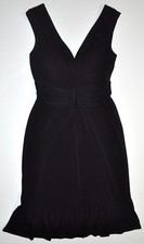 White House Black Market Women's V-Neck Little Black Dress Size 4 Sleeveless
