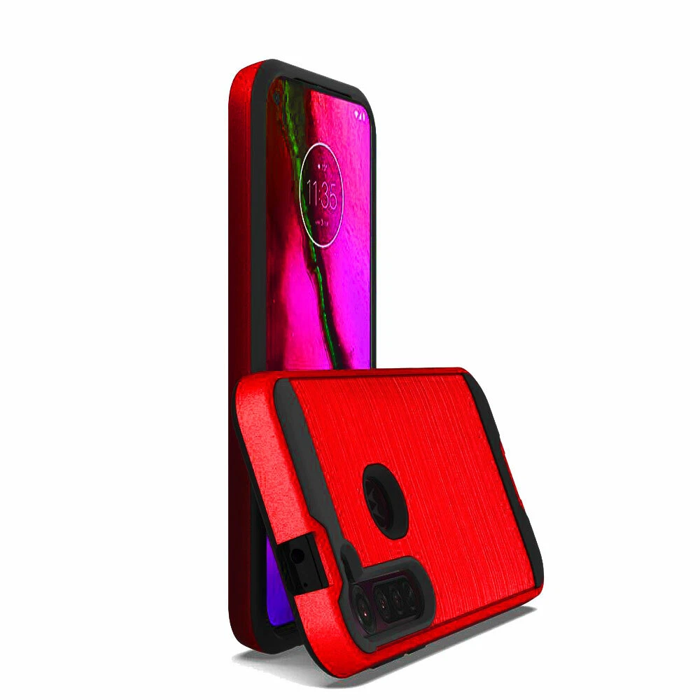 Moto G Stylus 2020 Case Dual-Layer Protective Brush Cover