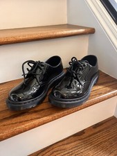 Dr. Martens 26893 Black Patent Leather Oxfords Women  s 8 NWOT NWOB Scuff Read