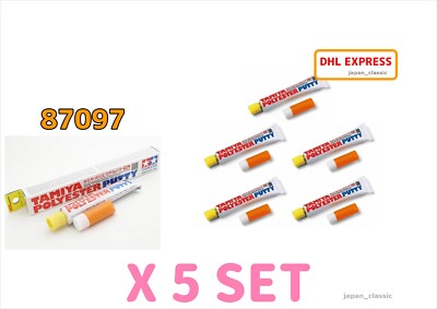 TAMIYA POLYESTER PUTTY 87097 MADE IN JAPAN 40g X 5 SET
