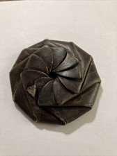 Vintage Leather Rosette Style folding Coin Purse