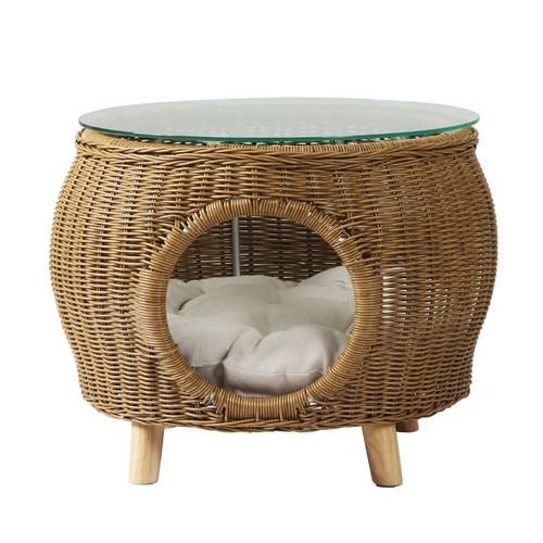 Gardeon Side Table Coffee Pet Bed Wicker Indoor Outdoor Furniture Patio Desk - Picture 3 of 9