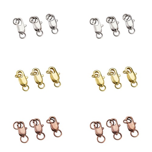 10x Brass Lobster Claw Clasp Hook DIY Jewelry Trigger Finding Lead Free 18x6mm - Picture 2 of 18