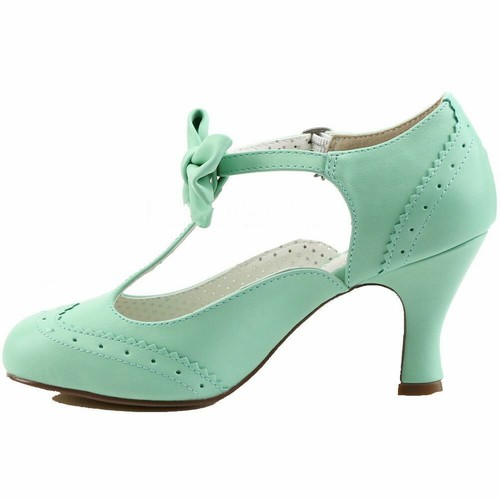 CoutureFlapperPompe aileronRétro et Up T Pin bride en à Vintage Rockabilly sQrthdC