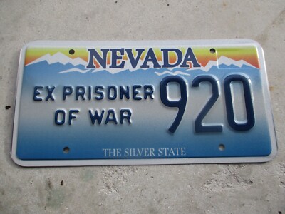 Nevada EX Prisoner of WAR license plate # 920 | eBay
