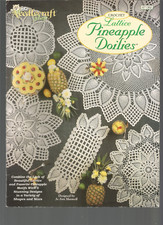 Pineapple Doilies Table Topper Crochet Patterns Vintage J25