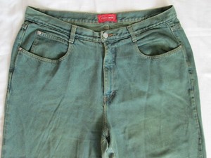 Venezia-Green-Blue-Denim-Jeans-Size-20-Made-in-USA-100-Cotton-PREOWNED-USED