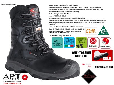 New Men's Cofra NORTH DAKOTA safety boot USA/CAN safety certified