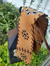 Vintage Genuine Leather Corset Cinched Bohemian Belt Made In Spain 25.75" Long