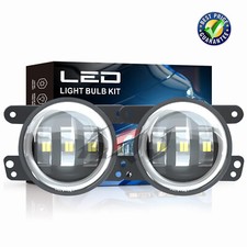 4 Inch Round Led Halo Fog Lights Angel Eyes Drl Lamp For Jeep Wrangler 2019