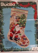 Bucilla cross stitch christmas stocking the best of Christmas