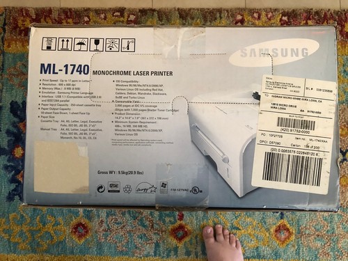 NEW! Samsung ML-1740 Office Monochrome Laser Printer - Picture 2 of 5
