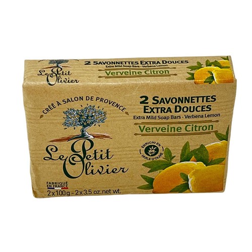 Le Petit Olivier Seife mit Zitrone, Eisenkraut & Olivenöl – 2x100g natürliche Pf