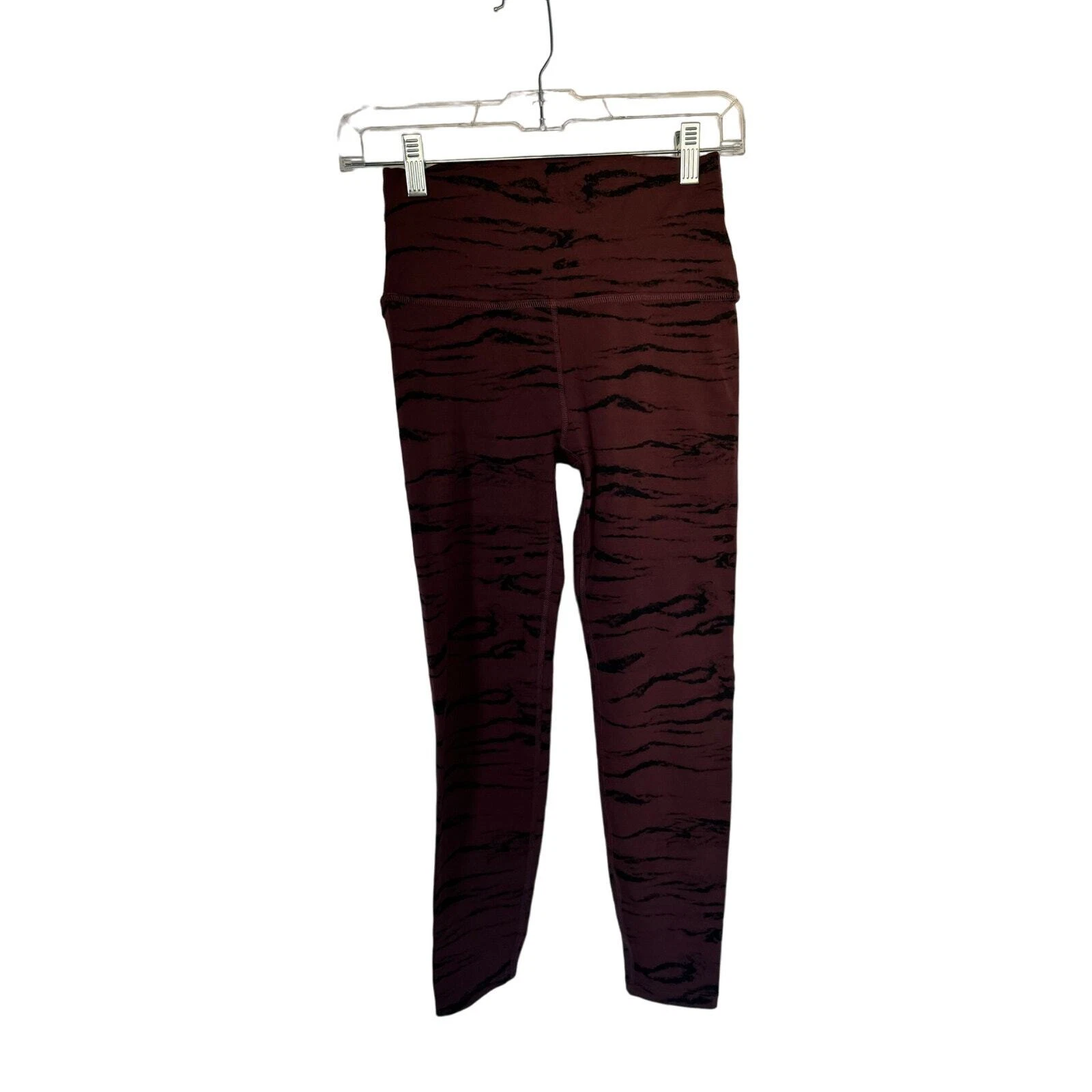 beyond-yoga tiger animal printed rust black leggings