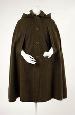 Men's Wool Cape Coat, Men's Short Cape Coat