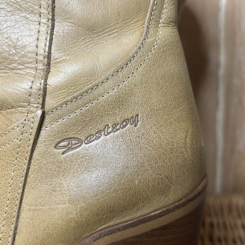 Vintage Y2K Destroy heeled cowboy boots to pointy toe size 40 - Picture 6 of 15