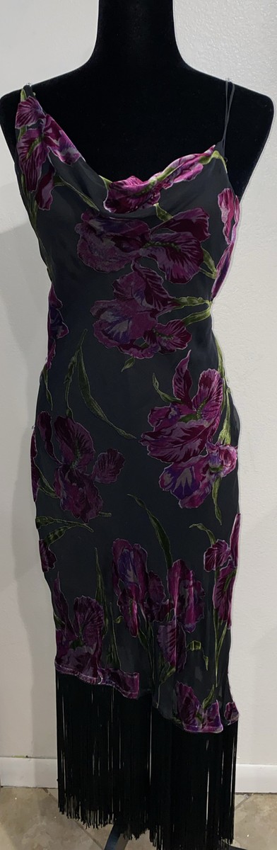 ベッツィジョンソンBetseyJohnsonワンピース　ボレロ　ヴィンテージ Vintage Betsey Johnson Velvet Fringe Biased Dress 4 | eBay