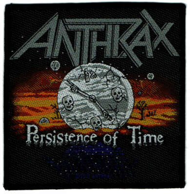   Anthrax - Persistence Of Time gewebter Aufnäher - woven Patch Neu & Official!
