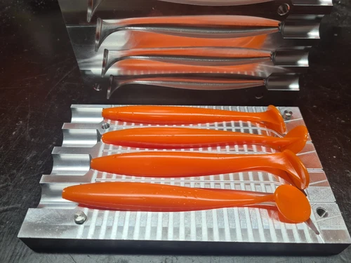 ESCA DA PESCA IN PLASTICA MORBIDA 5" STAMPO (STAMPO) PLASTISOL ESCHE DA NUOTO SANDEEL SHAD
